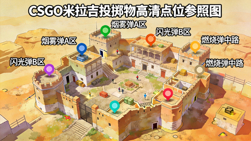 CSGO米拉吉地图投掷物高清点位参照图